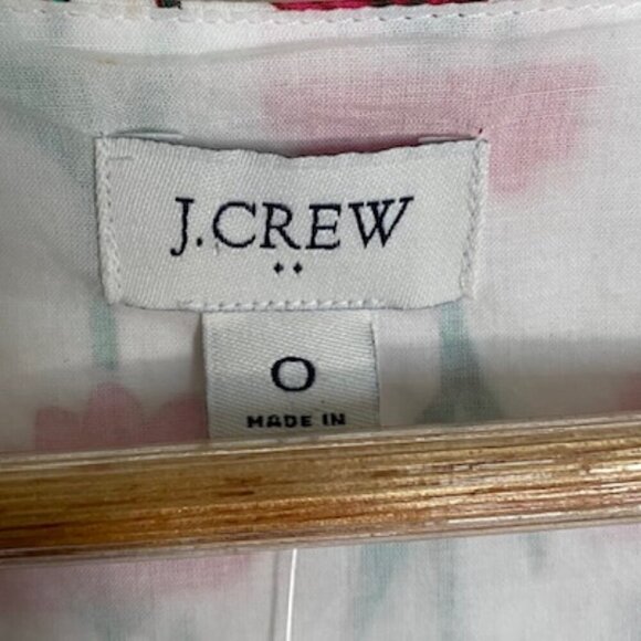 NWT J. Crew Tiered Poplin Puff Sleeve Midi Dress 0 - Picture 2 of 4